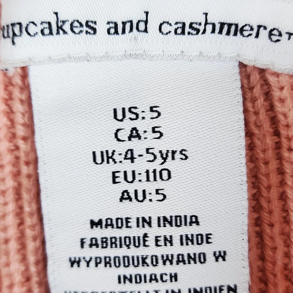 Cupcakes & Cashmere Girl Long Sleeve Button Down Knit Cardigan Swaeter